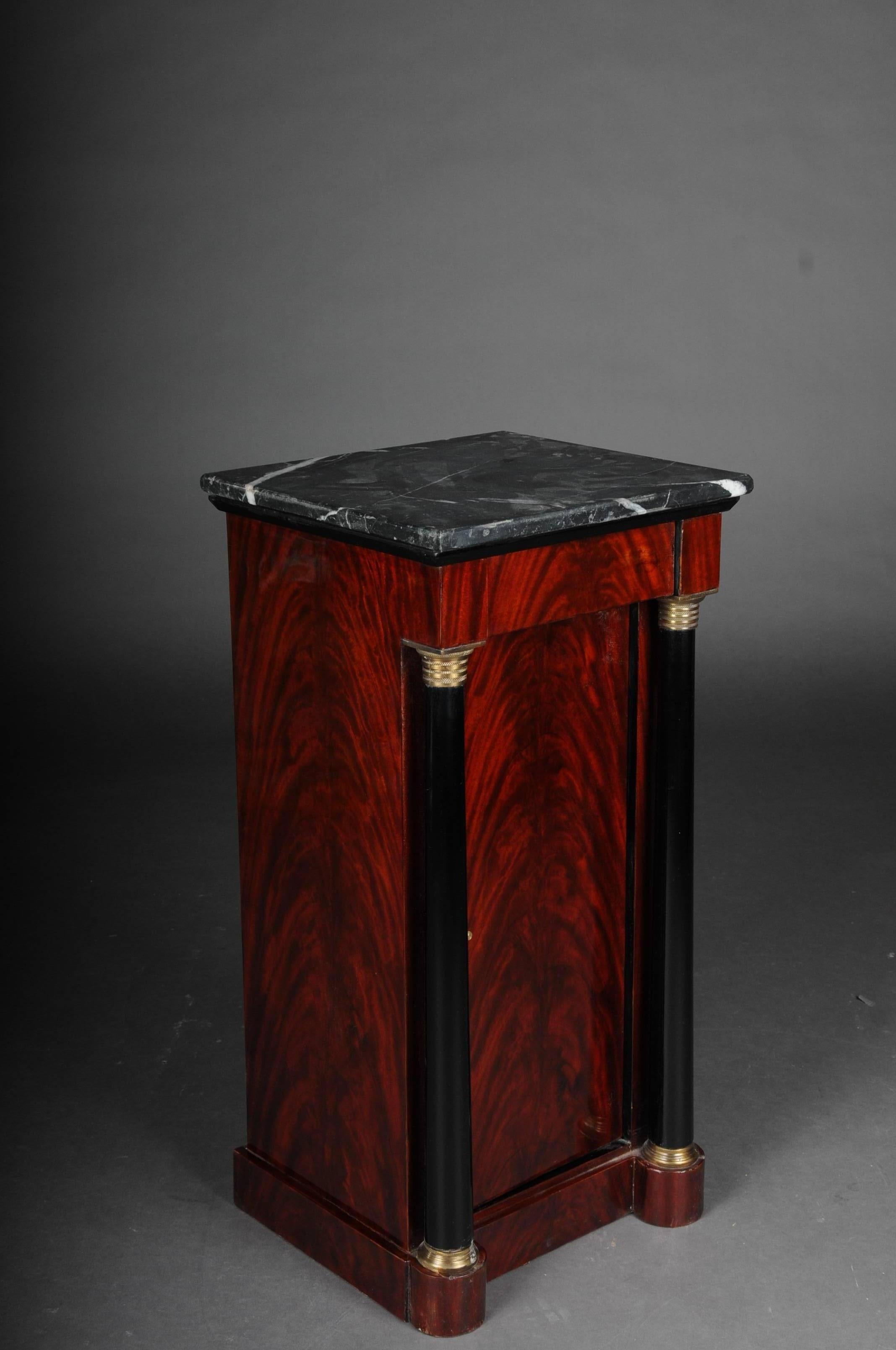 German Classic Bedside Table, Side Table in Biedermeier, Mahogany, Right For Sale