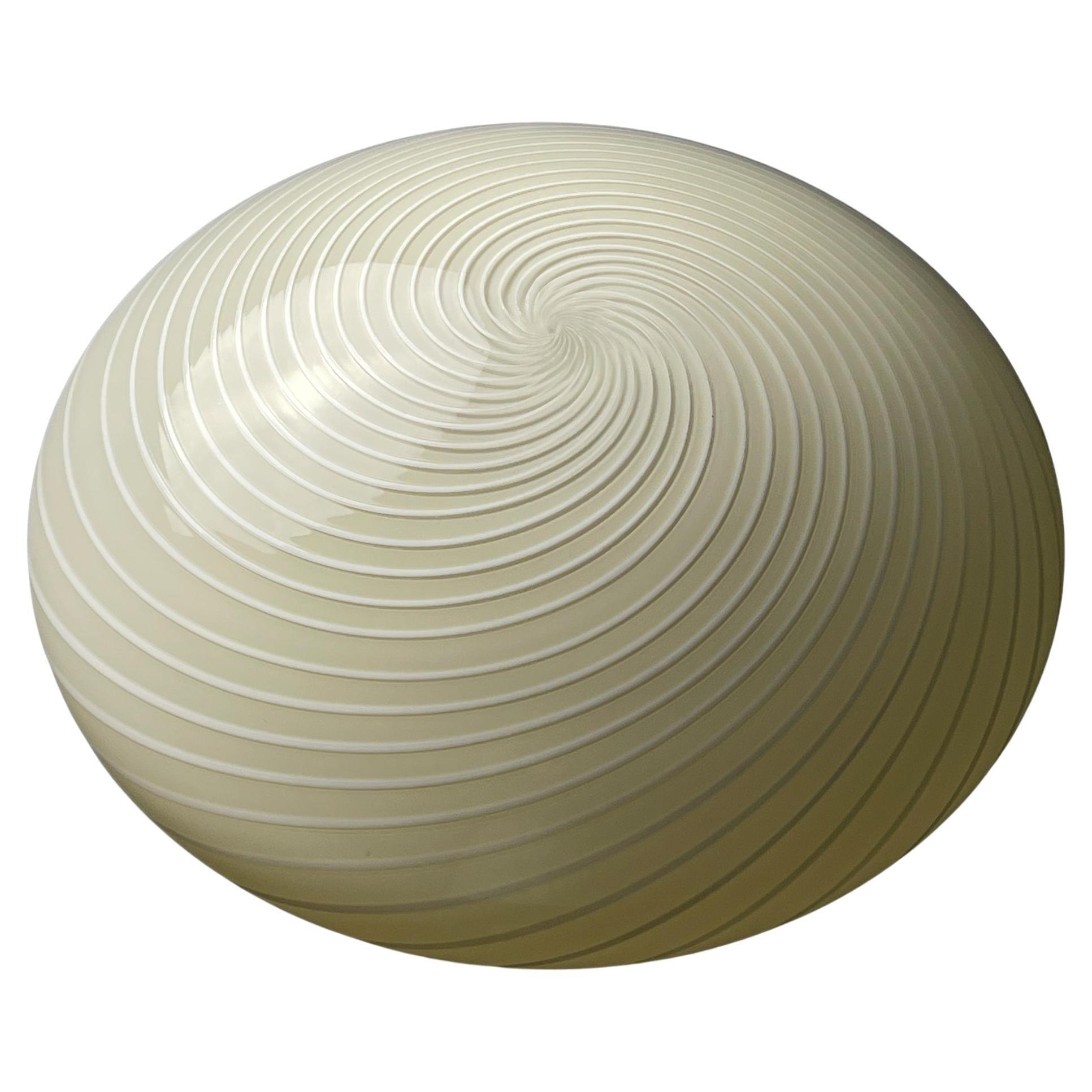 Klassische beigefarbene Murano Glas Decken- oder Wandleuchte, Italien, 1970er