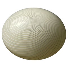 Classic beige swirl murano glass ceiling or wall lamp, Italy, 1970s