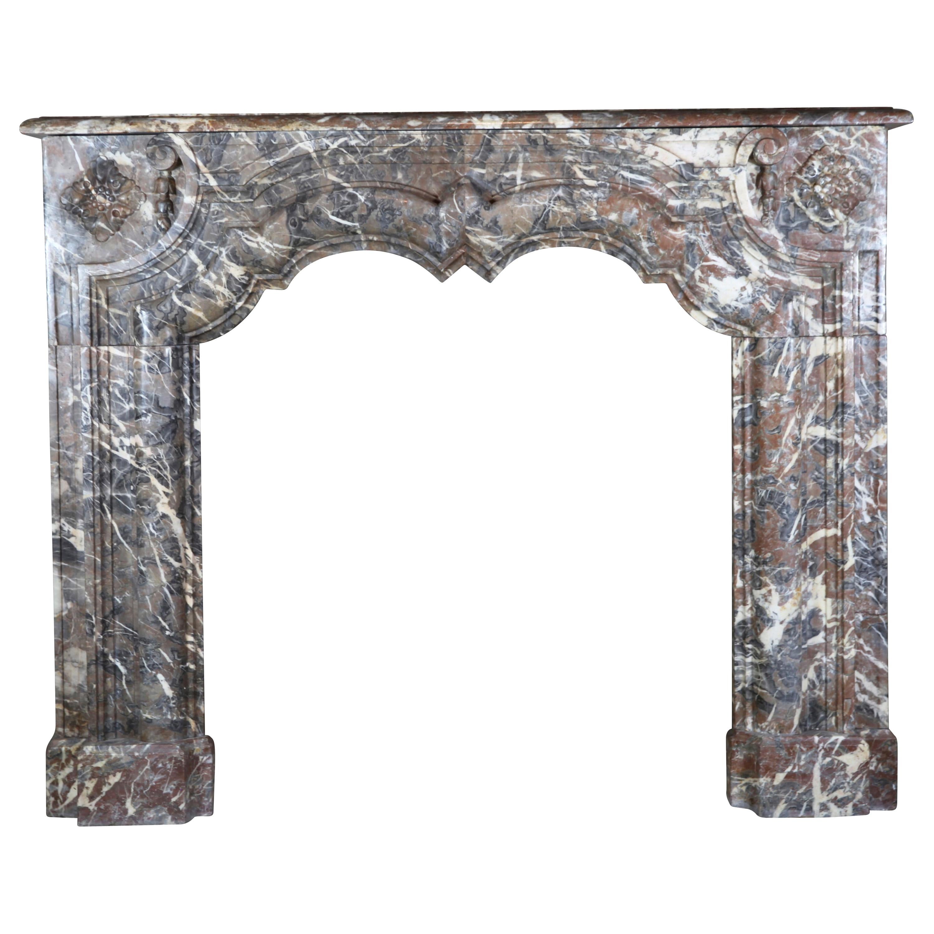 Classic Belgian Art Deco Fireplace Surround