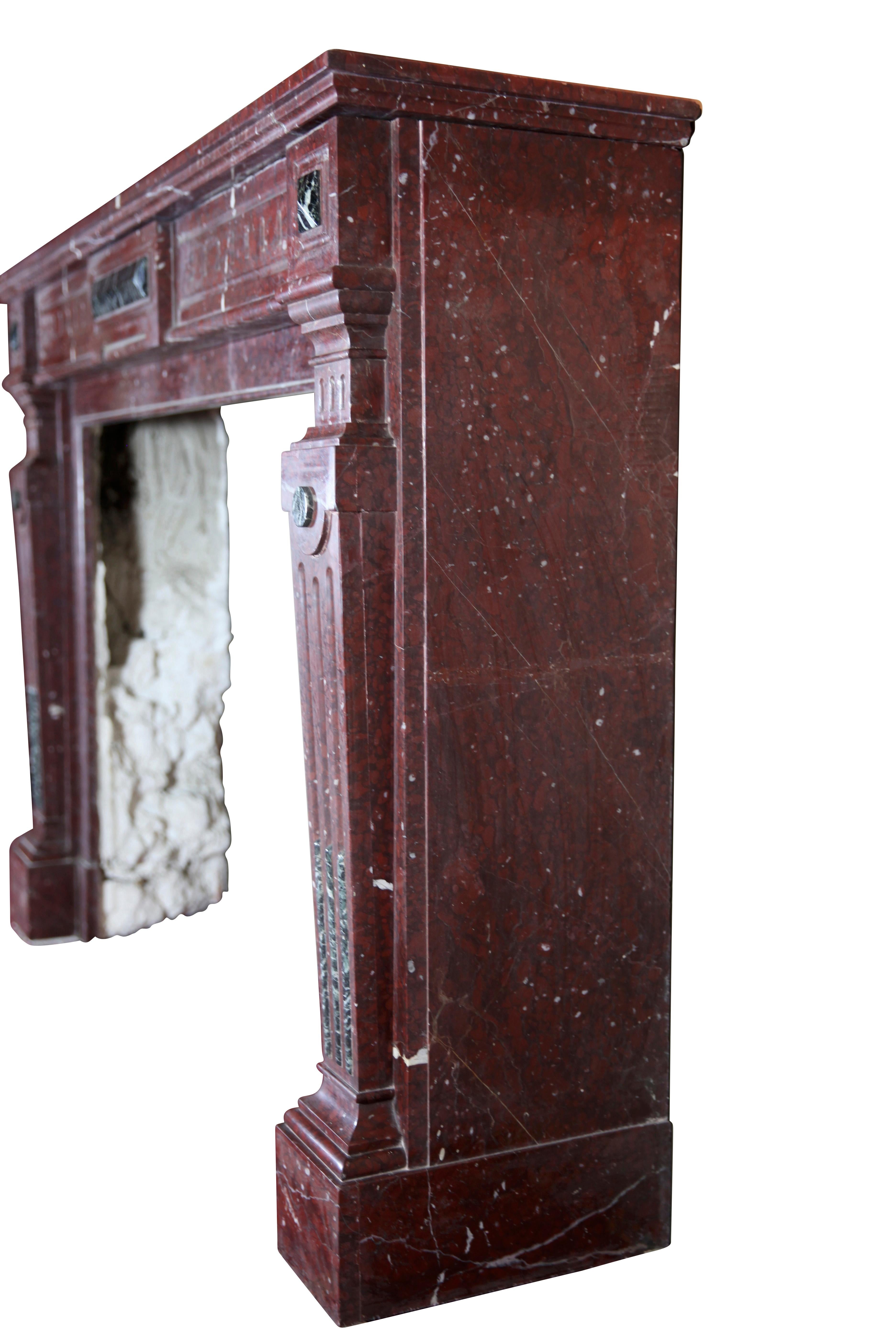 Hand-Carved Classic Belgian Decorative Fireplace Surround For Sale