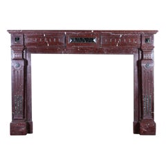 Antique Classic Belgian Decorative Fireplace Surround