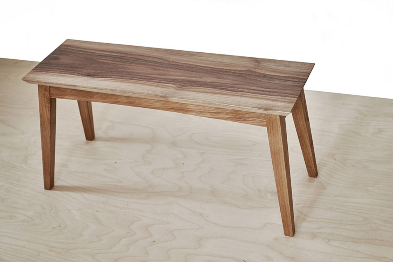 Classic bench 2 by Jean-Baptiste Van den Heede
Dimensions: L 82 x D 27 x H 40 cm
Materials: Oak.
Also Available: Other woods available.

Table or stool in walnut or solid oak and other woods on request. A very versatile and practical piece of