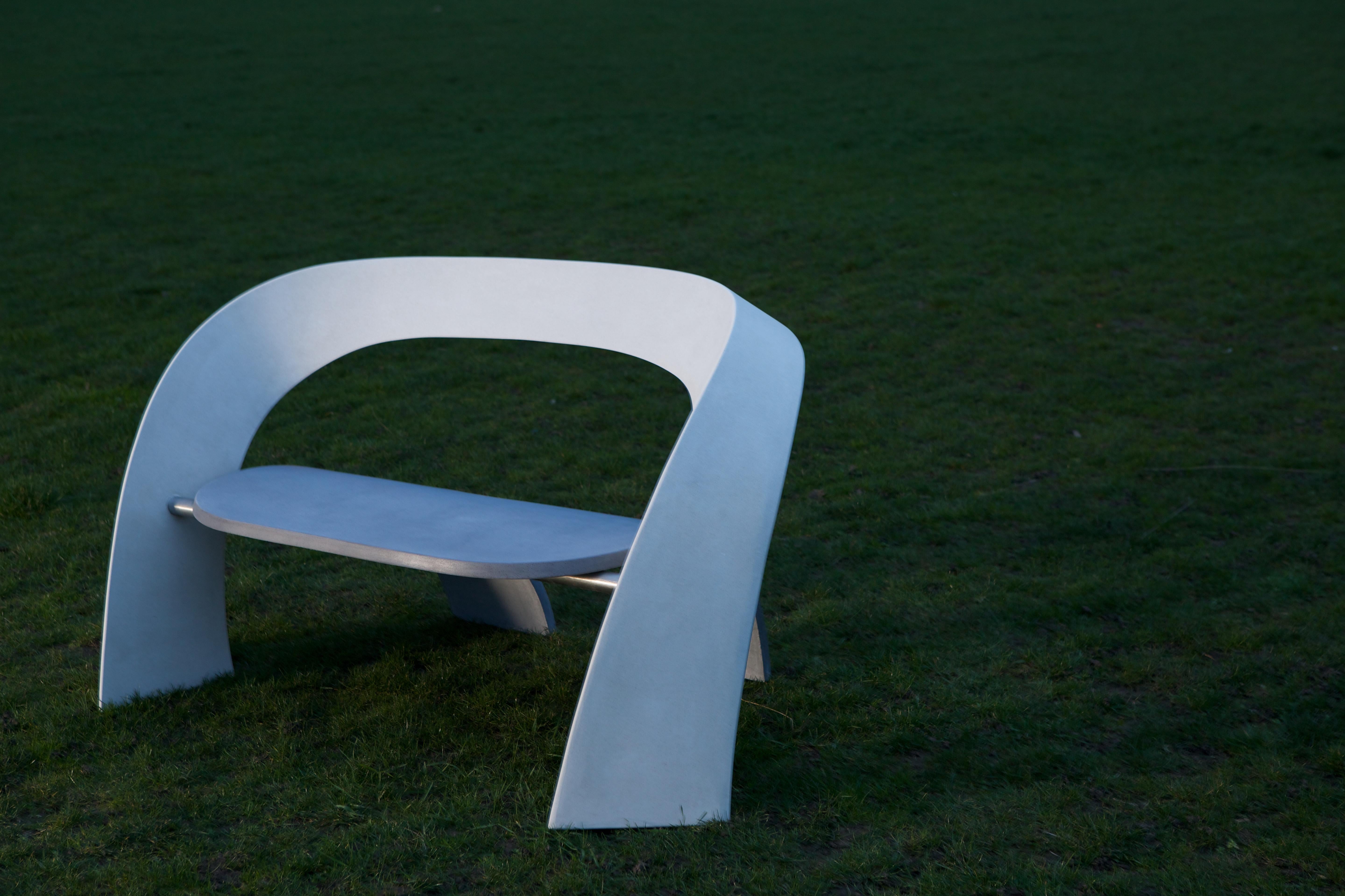 A striking sculptural concrete bench perfect for any outdoor space. Every bench is made to order in the UK out of glass-reinforced concrete which considerably decreases its weight and carbon footprint compared with standard concrete
The Classic