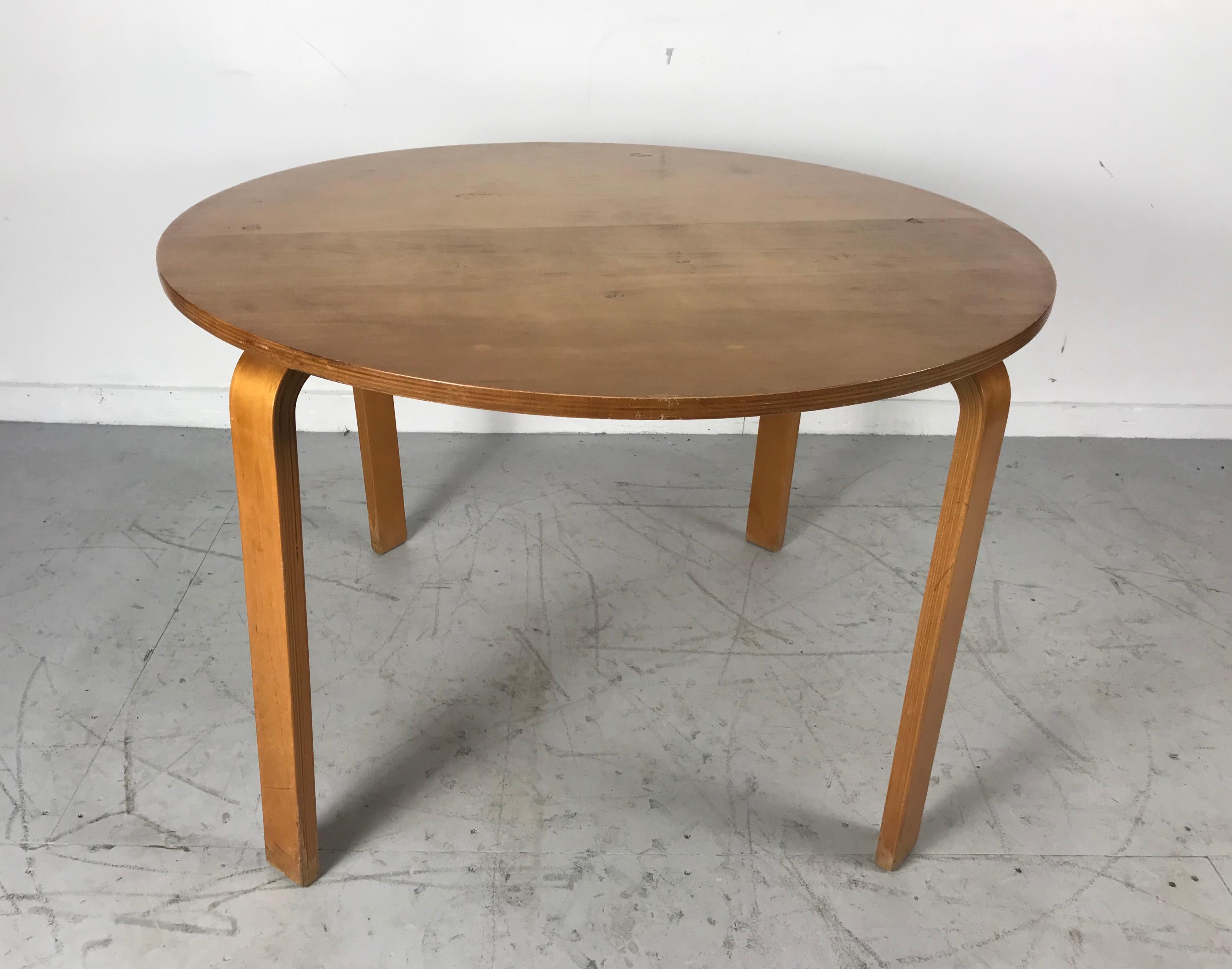 Classic Bent Plywood Bauhaus Style Dining Tables Attributed to Thonet 3