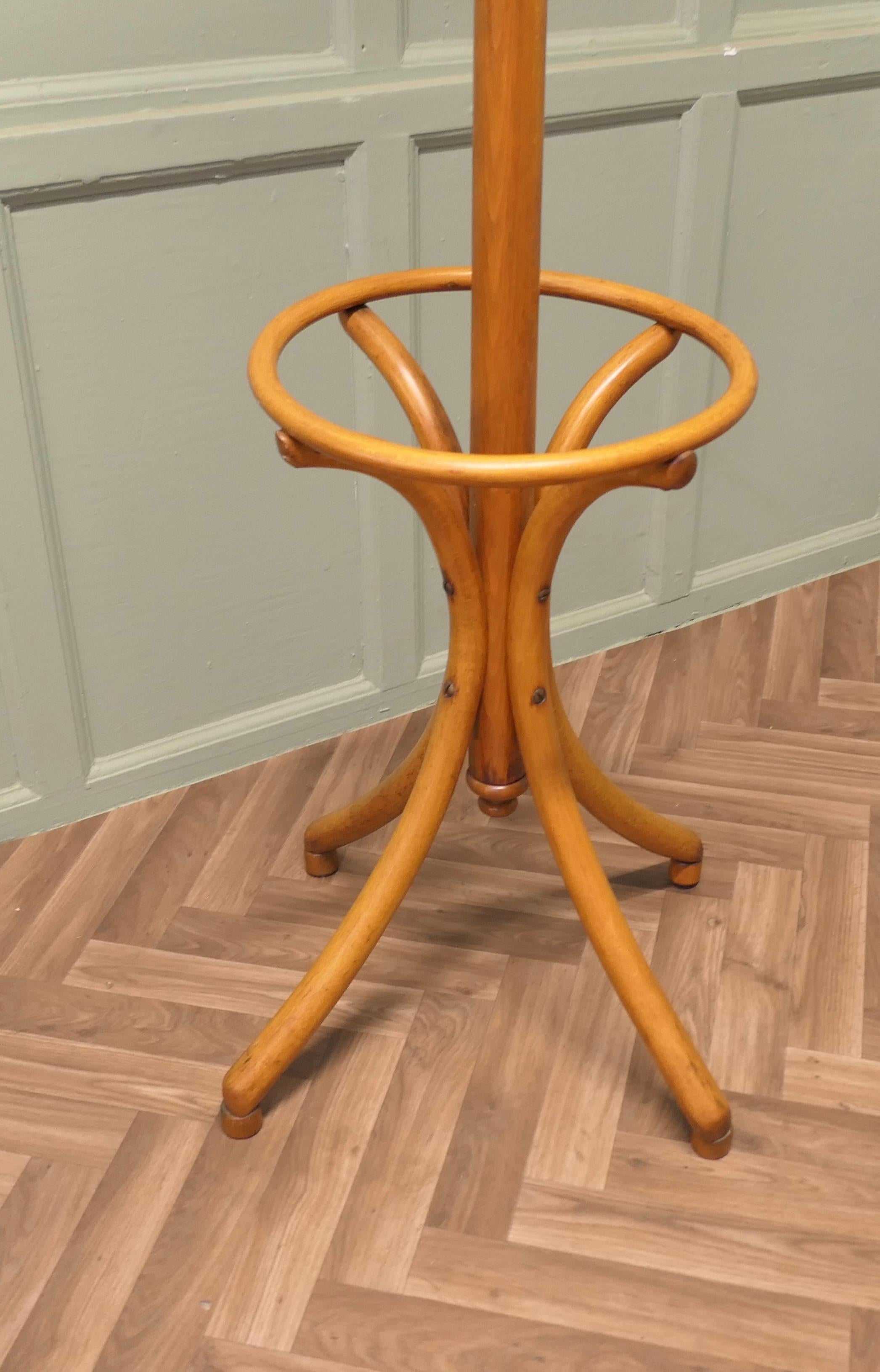 Classic Bentwood Coat and Hat Hall Stand  This is a very attractive piece For Sale 1