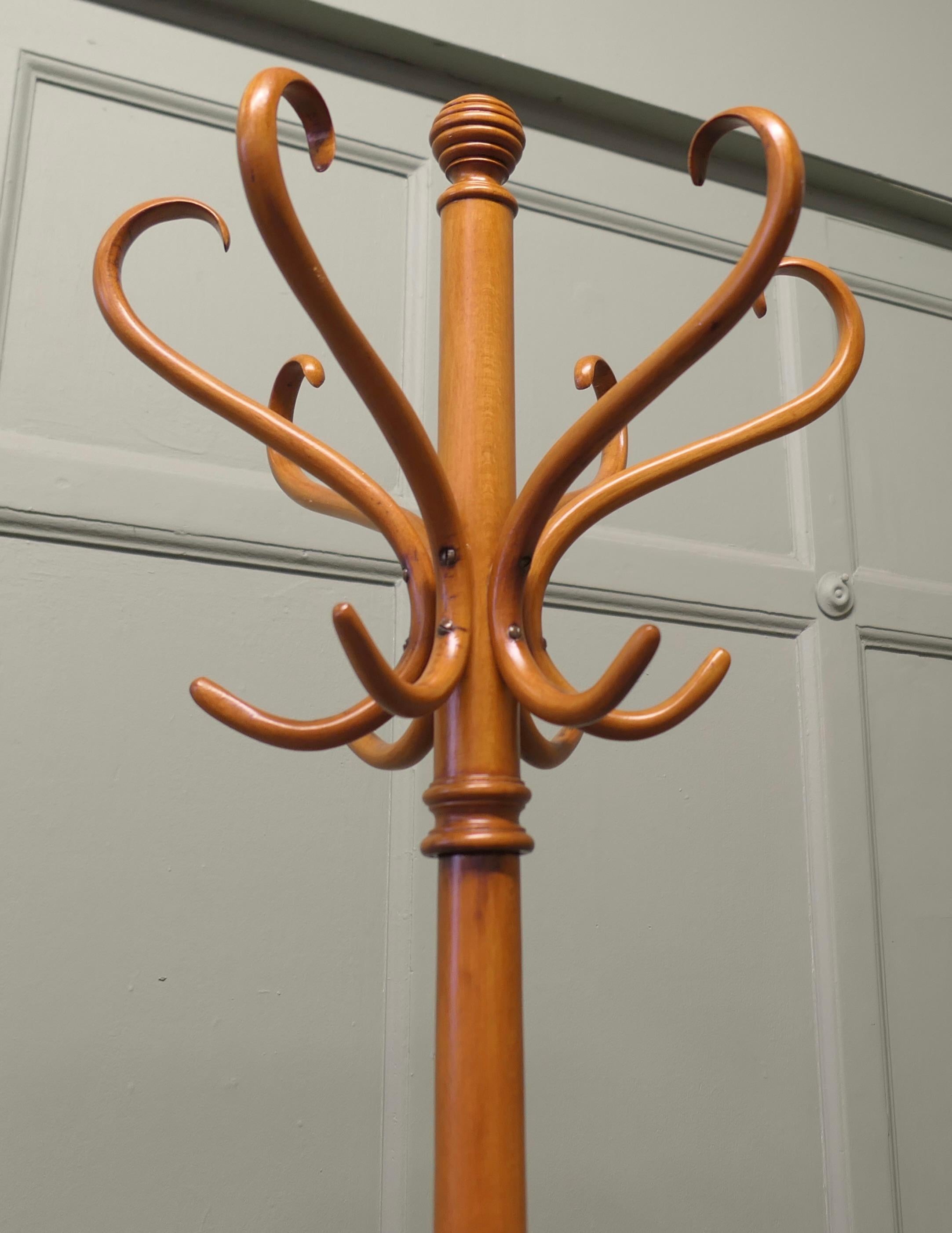 Classic Bentwood Coat and Hat Hall Stand  This is a very attractive piece For Sale 2