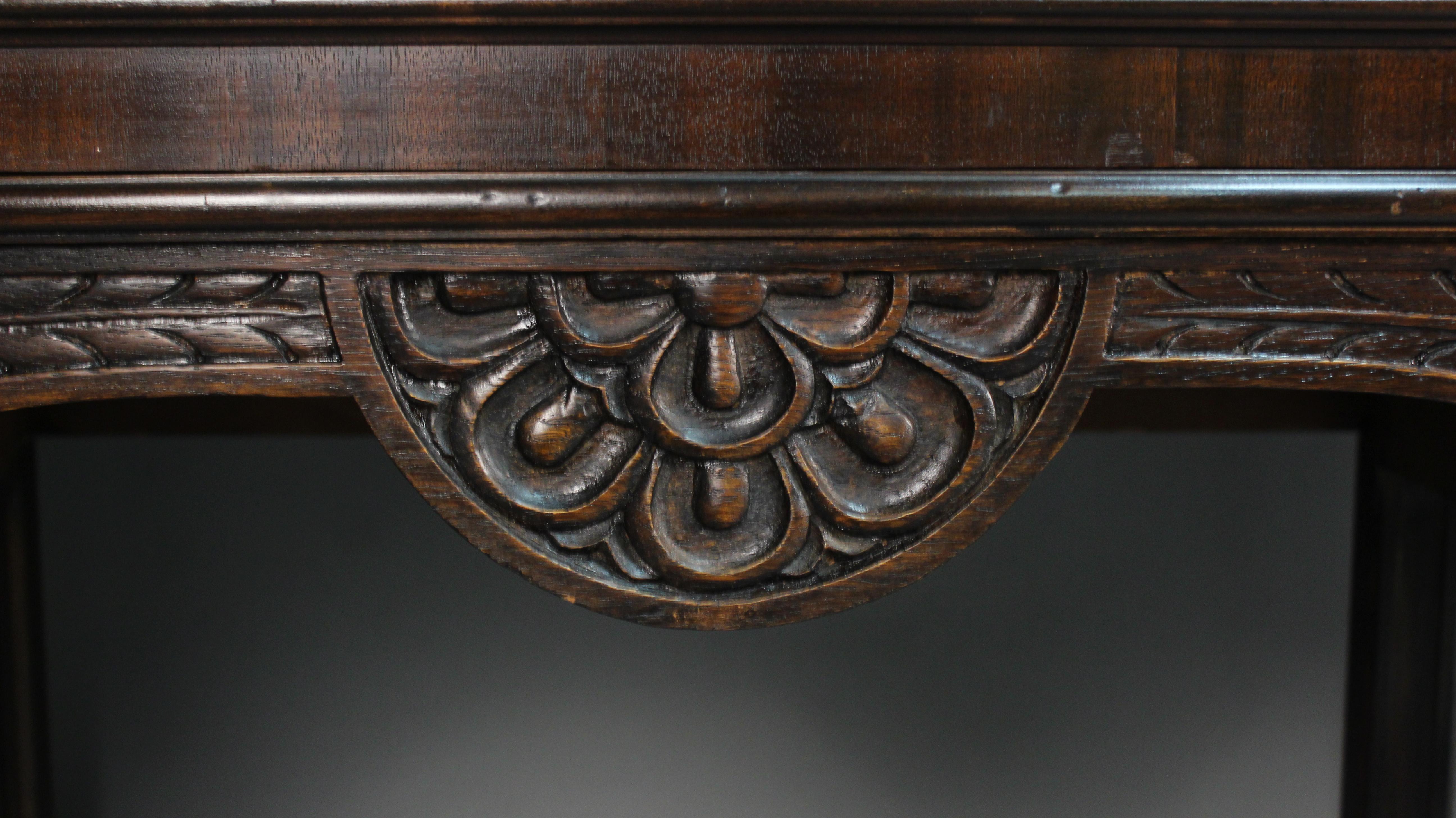 Carved walnut sideboard signed Berkey and Gay, circa 1920s. Measures: 37