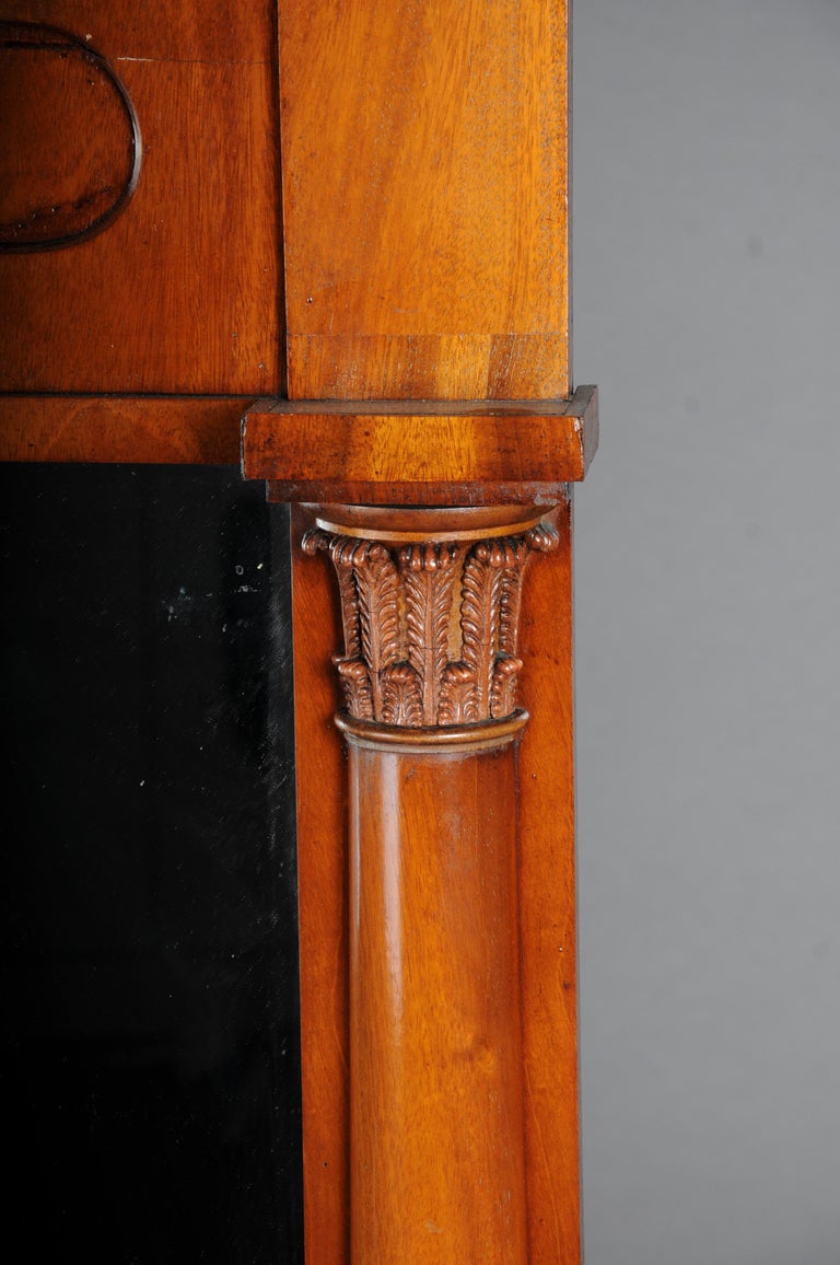 Classic Biedermeier Wall Mirror, Oak and Mahogany Around 1840 For Sale ...