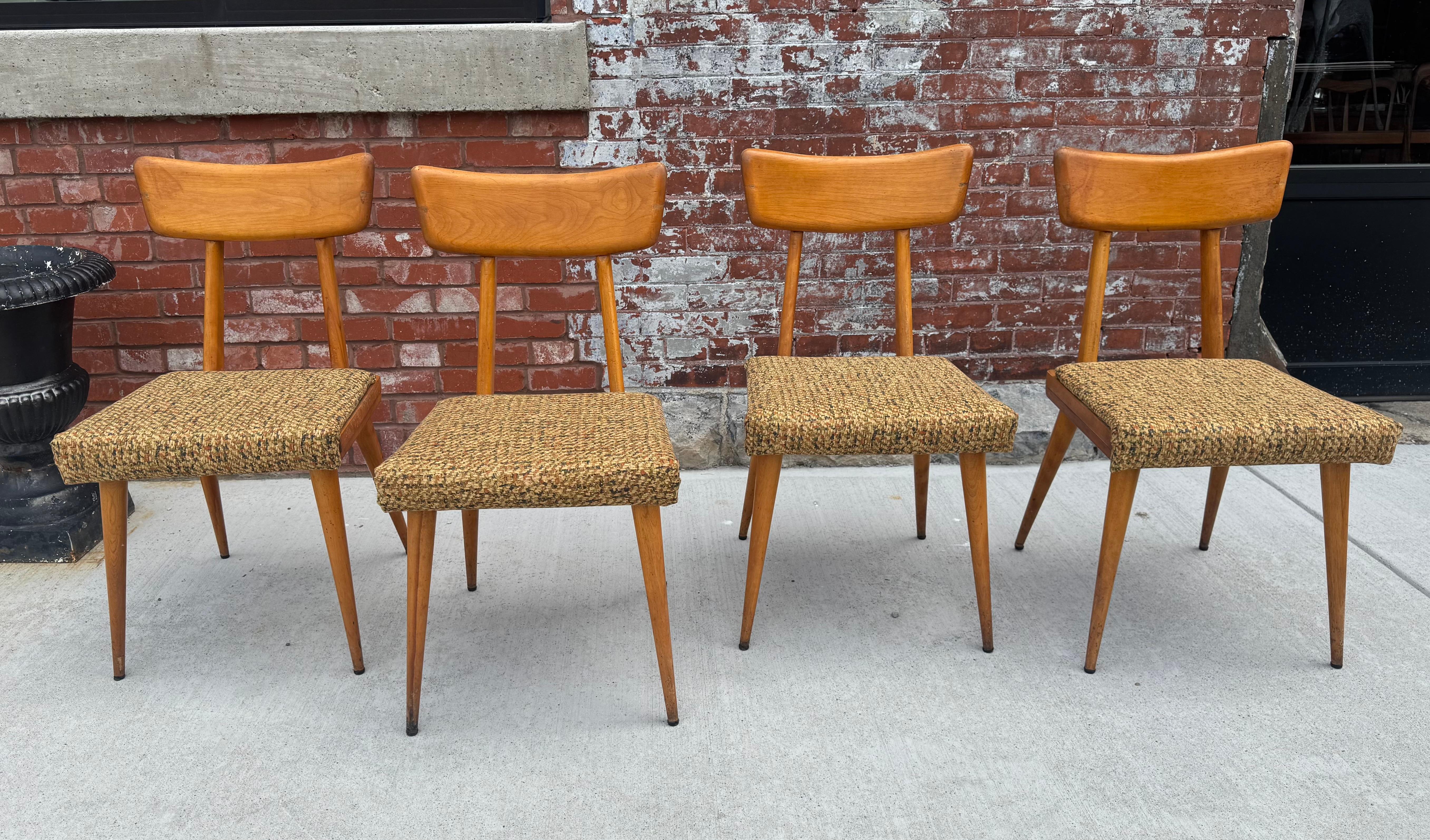 Sillas de comedor modernistas clásicas de abedul / arce de Baumritter / Los compañeros de piso recogen en venta 3