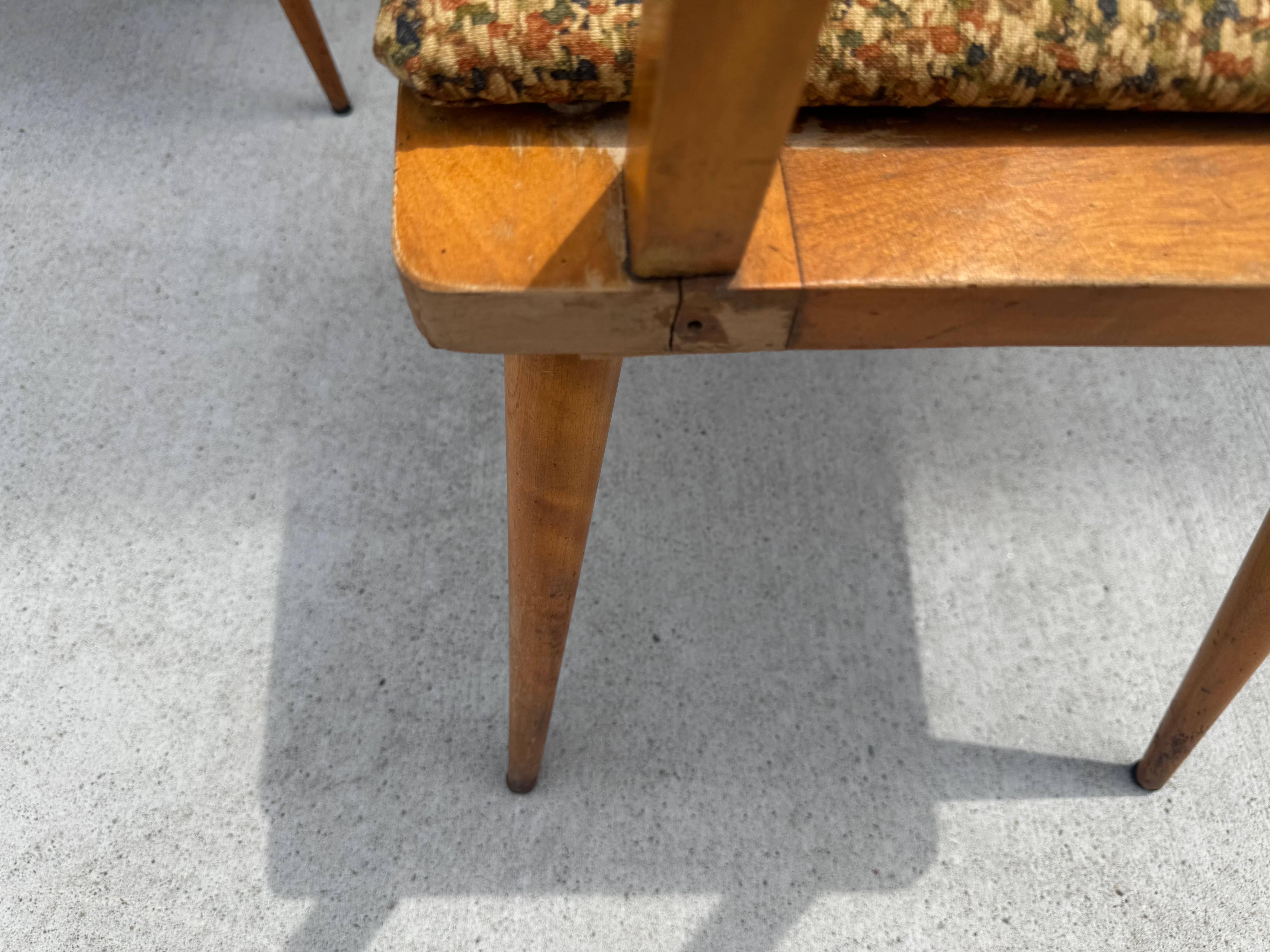 Sillas de comedor modernistas clásicas de abedul / arce de Baumritter / Los compañeros de piso recogen Estadounidense en venta