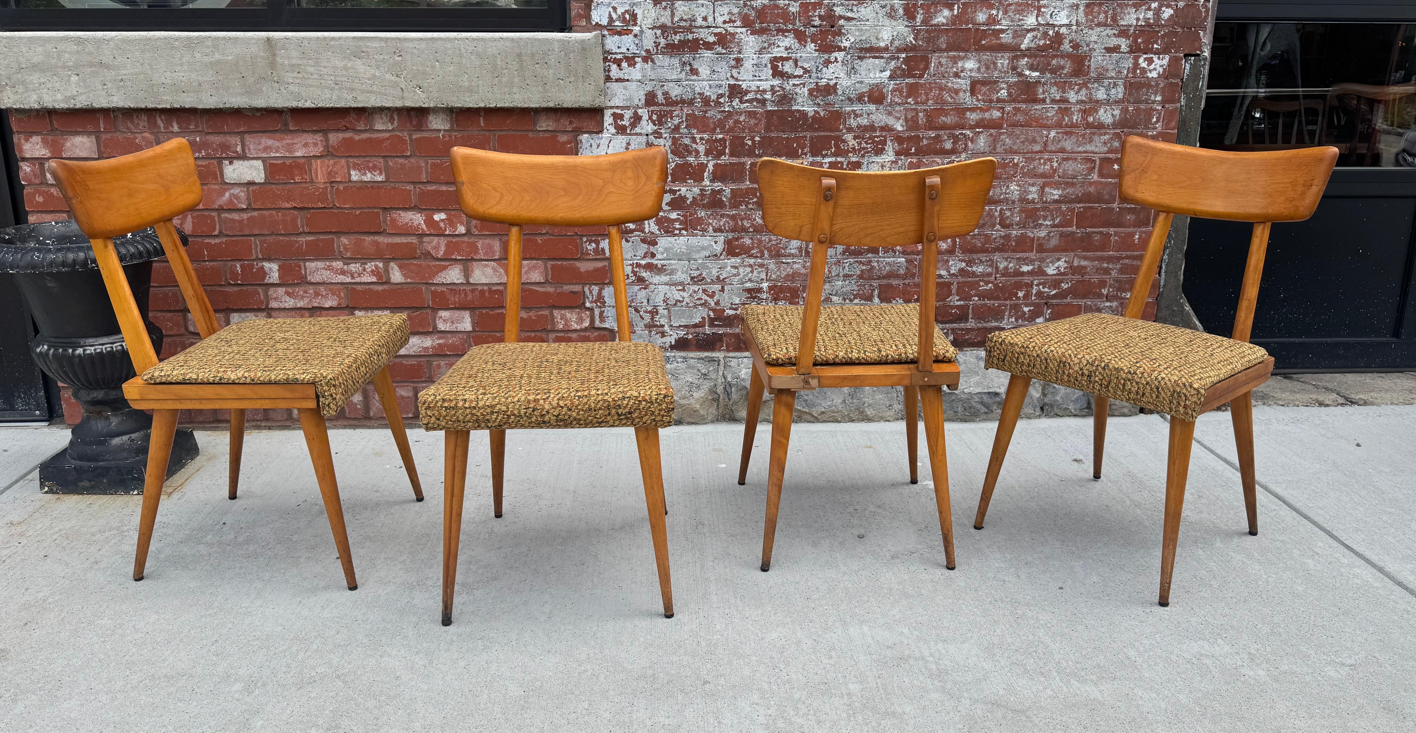 Sillas de comedor modernistas clásicas de abedul / arce de Baumritter / Los compañeros de piso recogen en venta 1