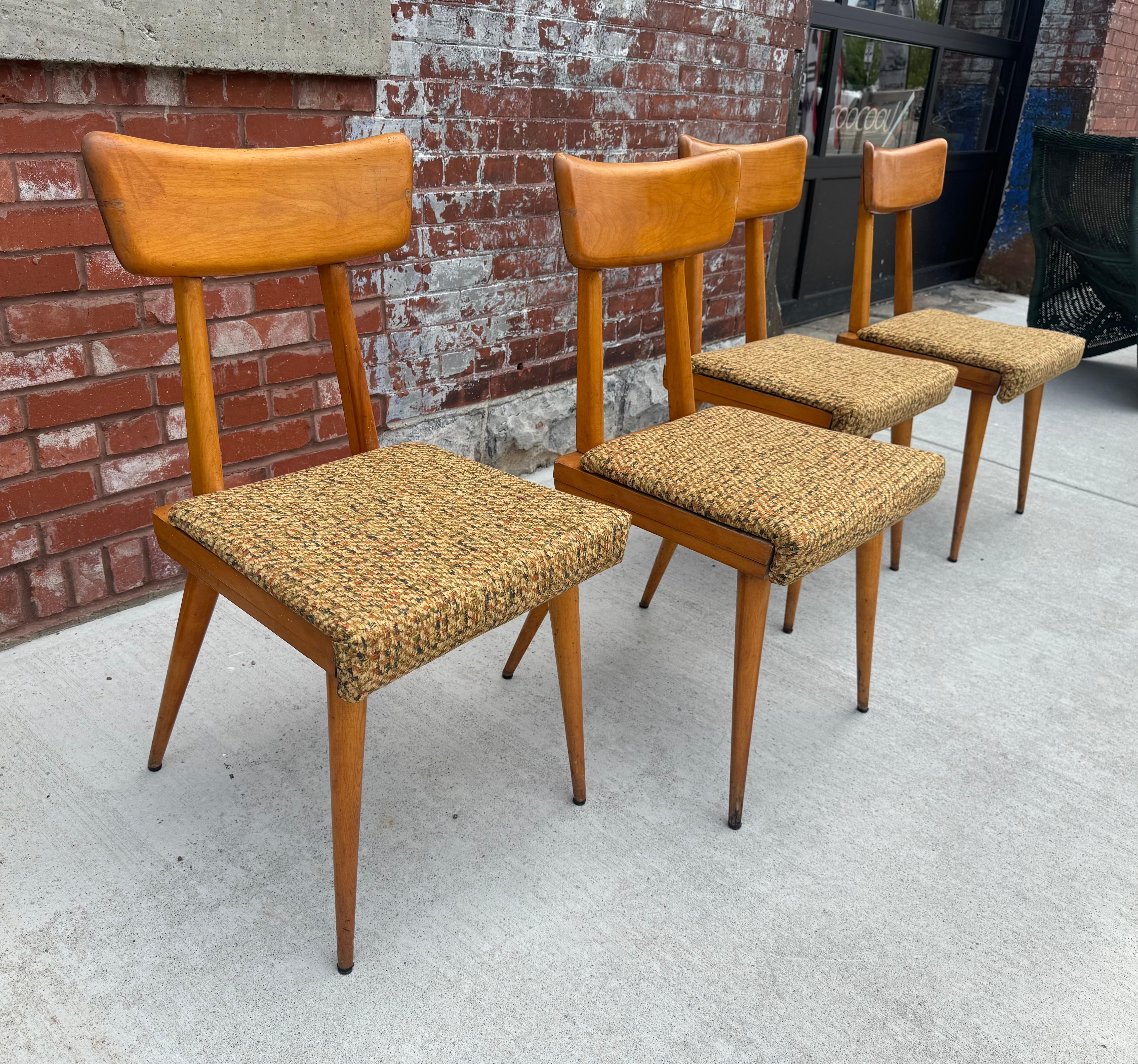 Sillas de comedor modernistas clásicas de abedul / arce de Baumritter / Los compañeros de piso recogen en venta 2