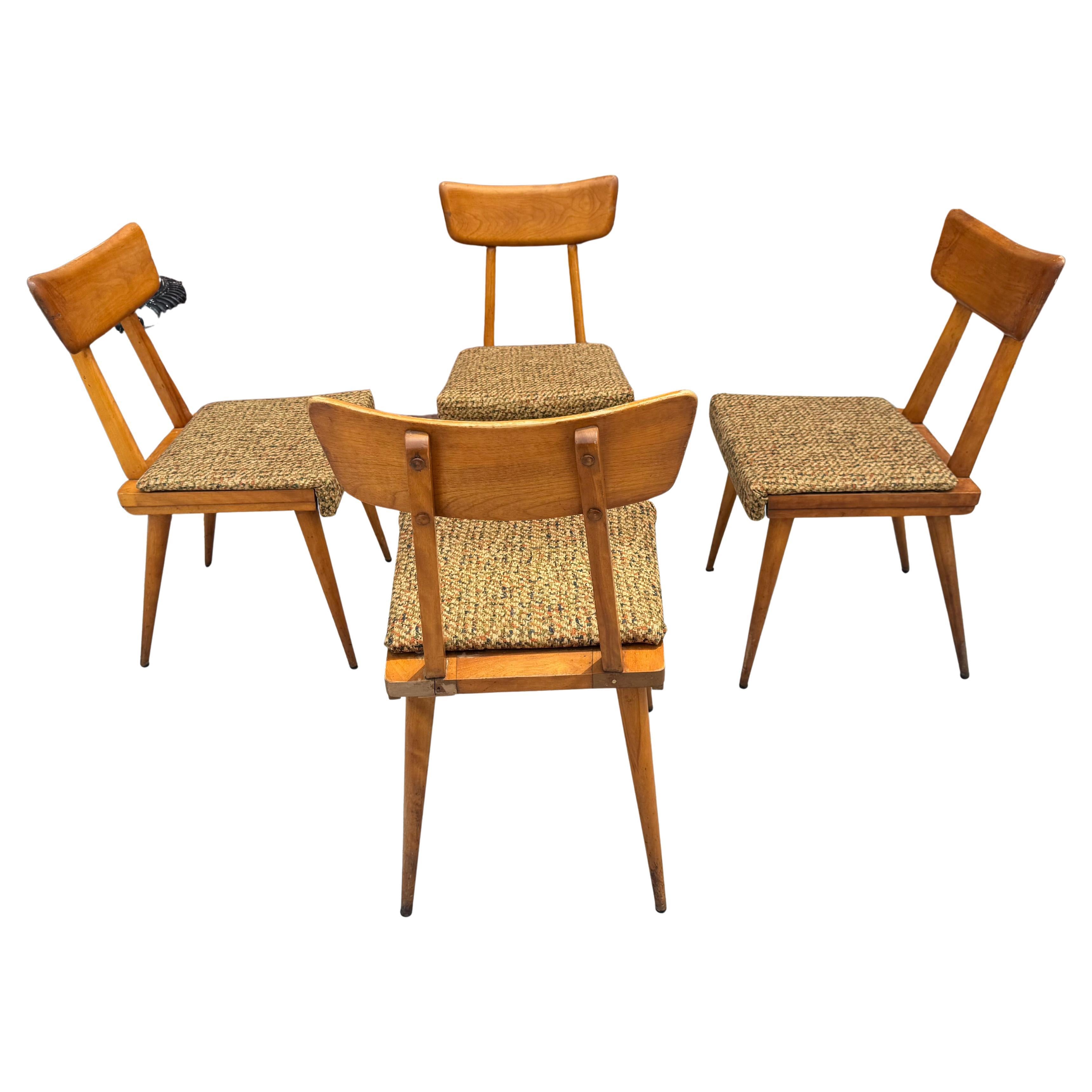 Sillas de comedor modernistas clásicas de abedul / arce de Baumritter / Los compañeros de piso recogen en venta