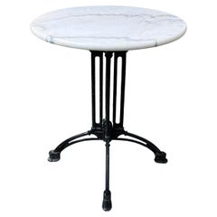 Used Classic bistro table with white marble 