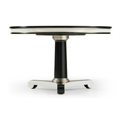 Classic Black and White Dining Table - 48