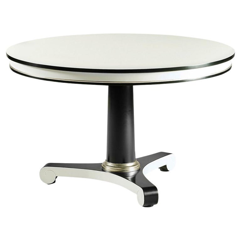 Classic Black and White Dining Table For Sale at 1stDibs