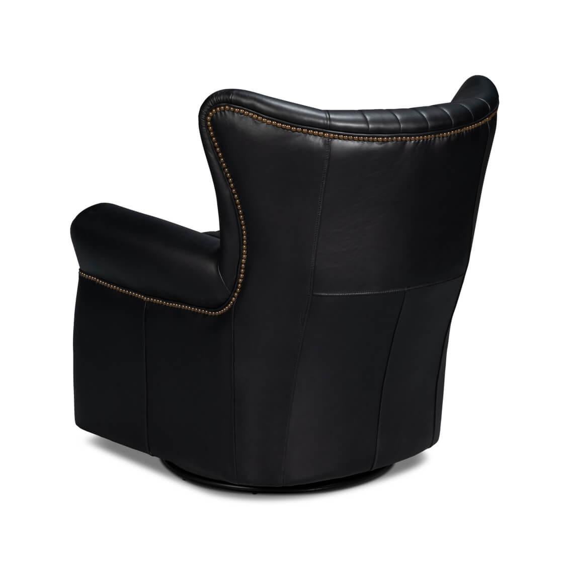 Chaise pivotante Classic en cuir noir Neuf - En vente à Westwood, NJ