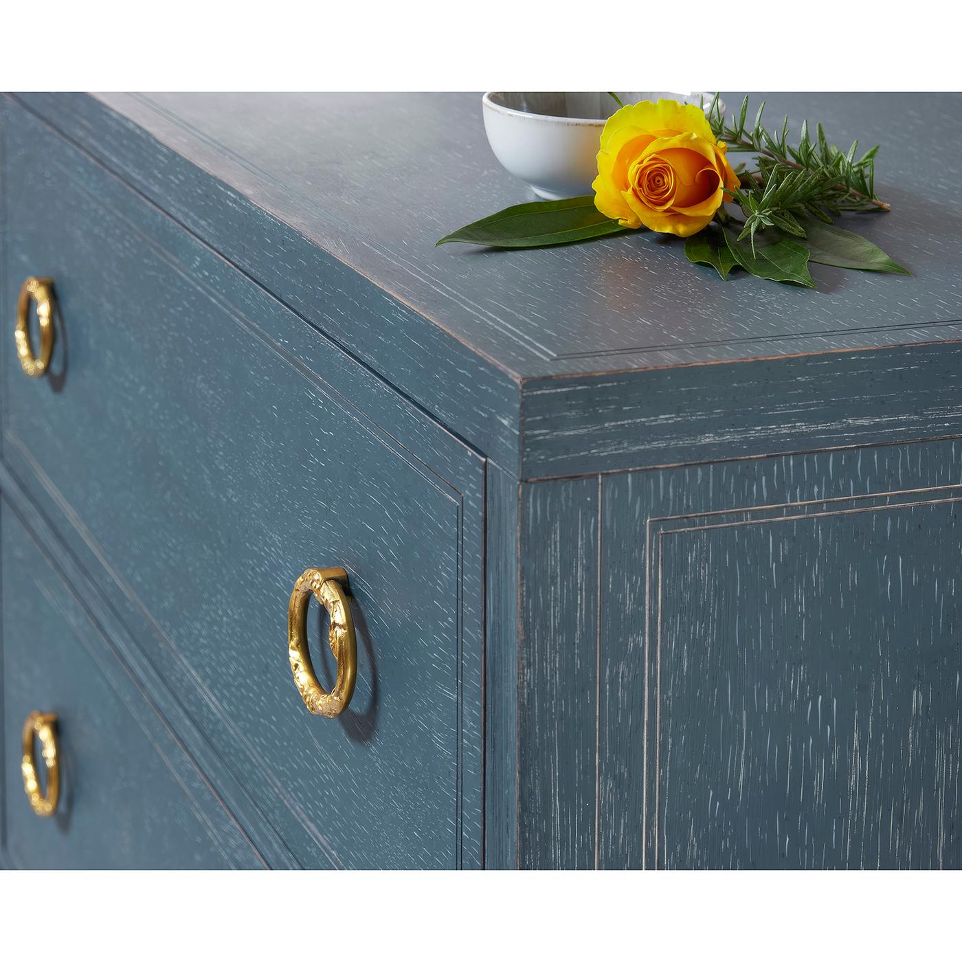 Georgian Classic Blue Painted Dresser For Sale