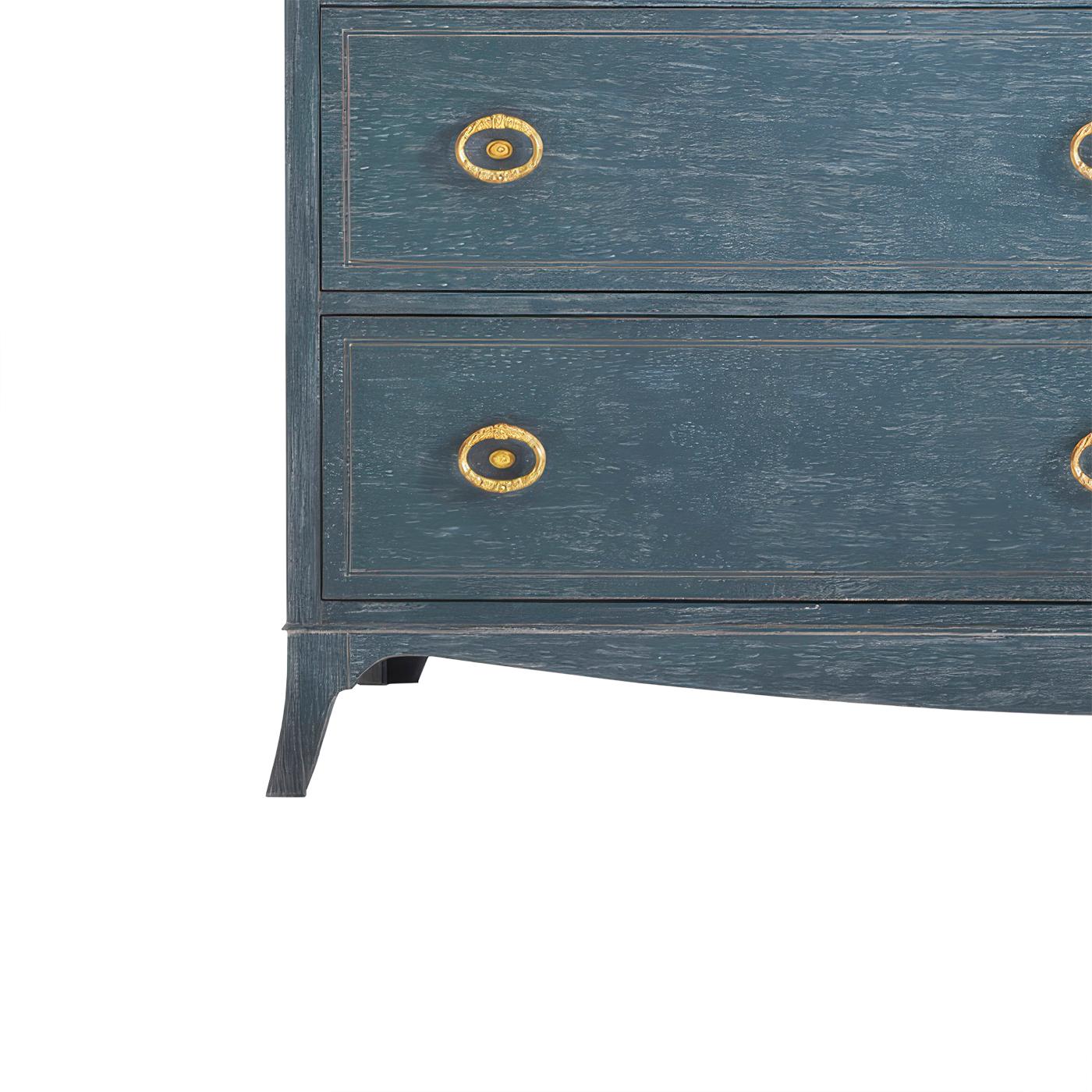 Vietnamese Classic Blue Painted Dresser For Sale