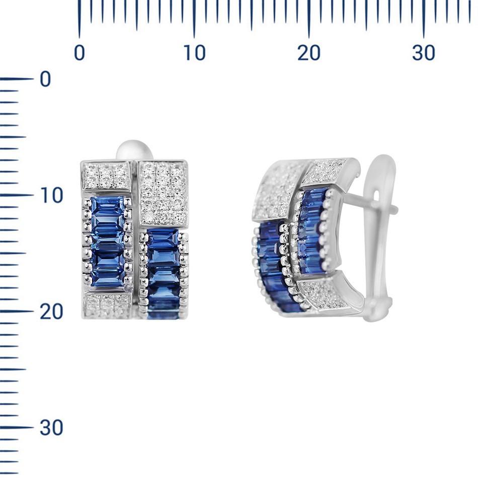 Earrings White Gold 14 K (Matching Ring Available)

Diamond 60-RND-0,3-G/VS1A
Sapphire 22-1,23ct

Weight 4.57 grams

With a heritage of ancient fine Swiss jewelry traditions, NATKINA is a Geneva based jewellery brand, which creates modern jewellery