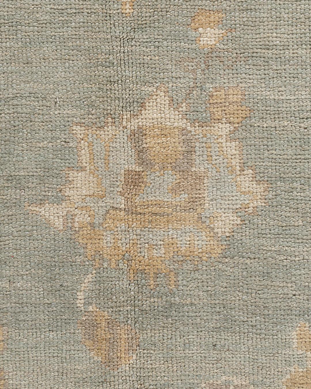 Classic Blue Style Oushak Tapis noué à la main 9' x 11' Neuf - En vente à New York, NY