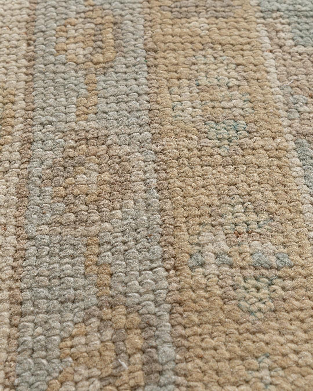 Classic Blue Style Oushak Tapis noué à la main 9' x 11' en vente 2