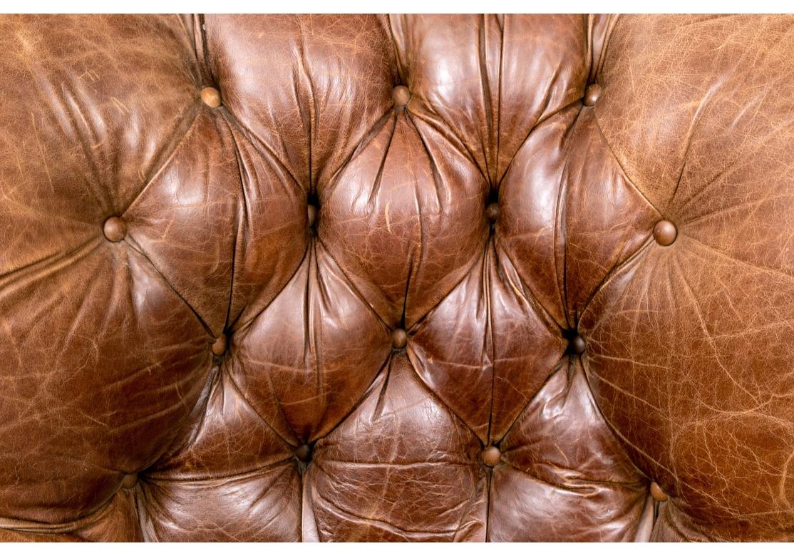 Classic Bomber Jacket Leather Club Chair For Sale 5