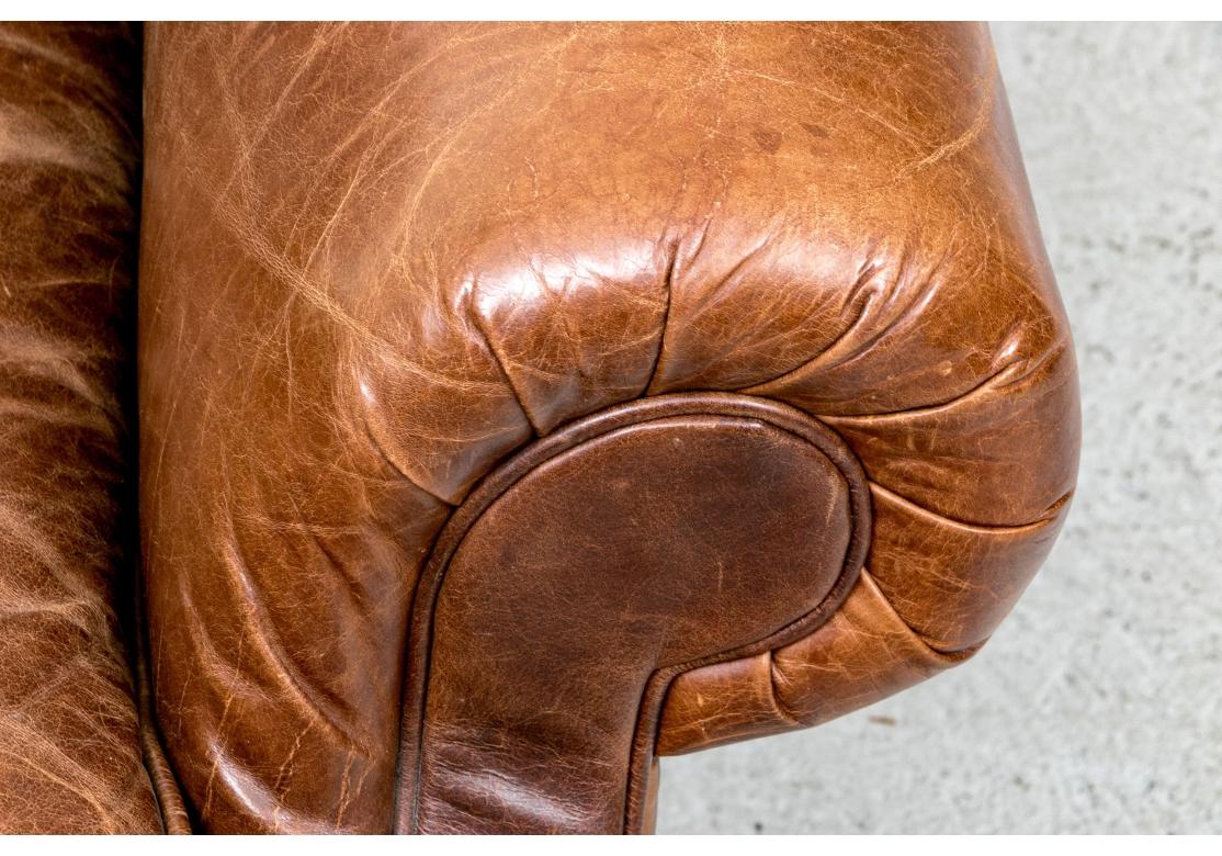 Classic Bomber Jacket Leather Club Chair For Sale 2