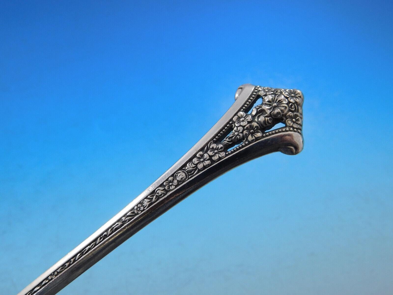 Fin du 20e siècle Ensemble de couverts classiques en argent sterling Bouquet de Gorham pour 8 personnes 56 pièces en vente
