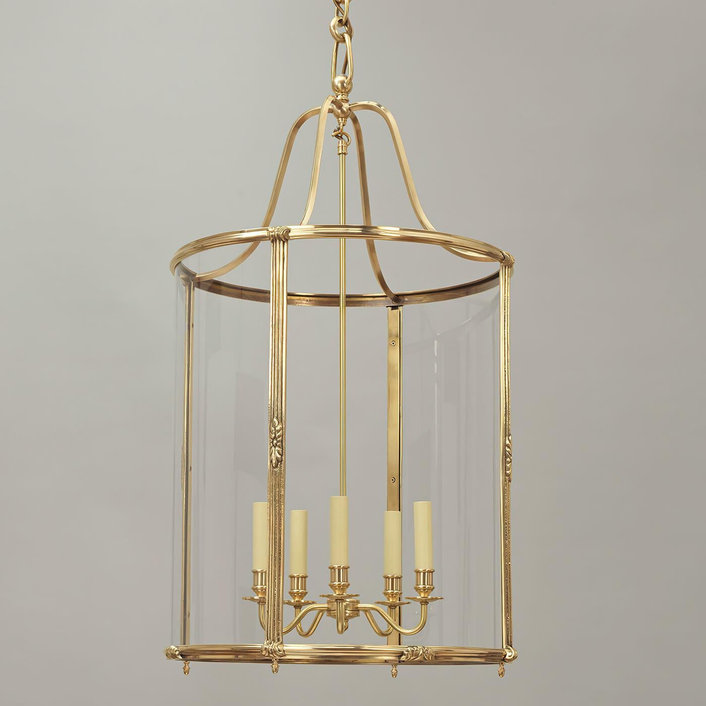 American Classical Classic Brass Hall Lantern For Sale