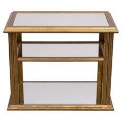 Classic Brass Serving Table Mirror tops Hollywood Regency 1970s France