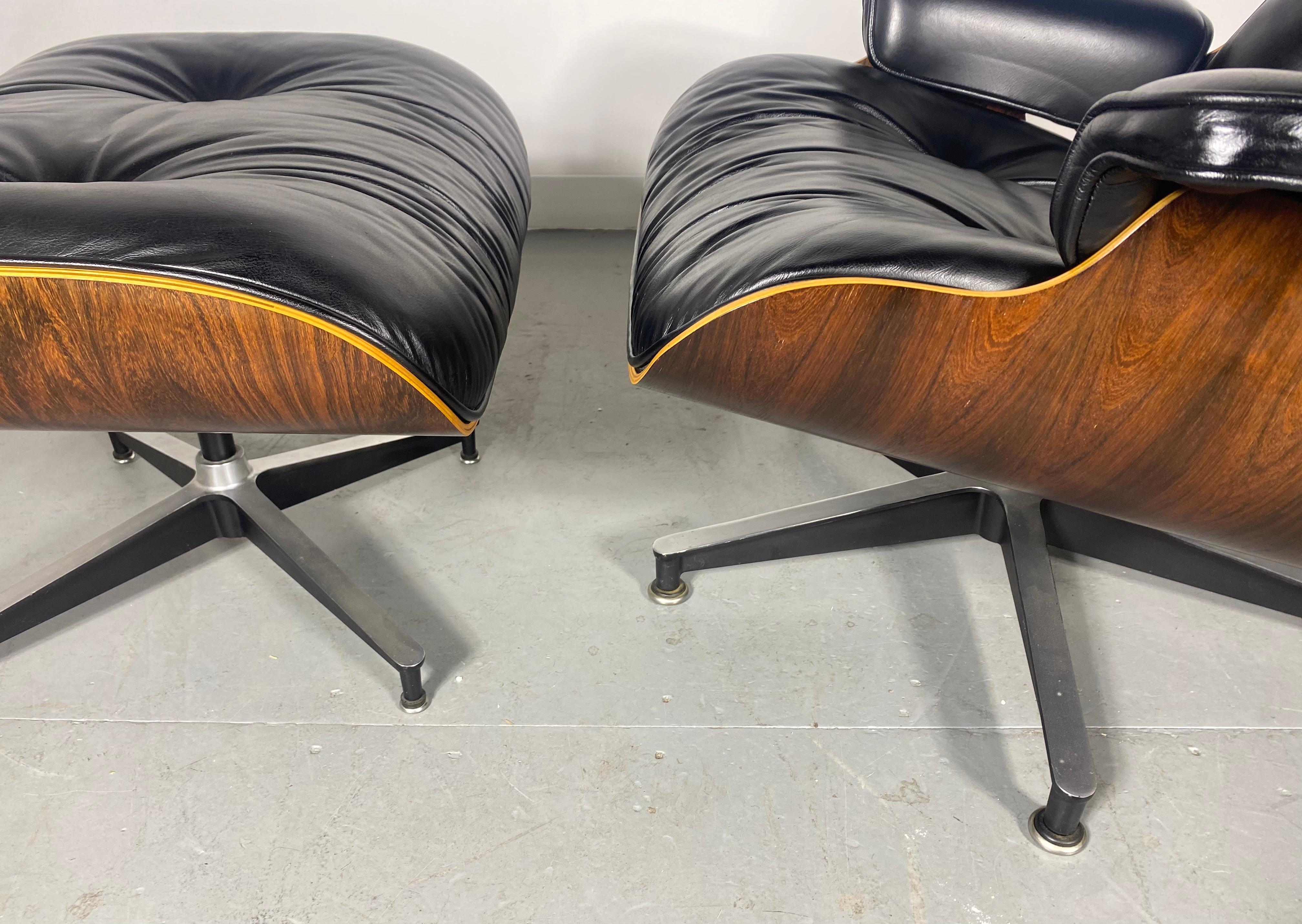 American CLassic Brazilian Rosewood and Leather Eames Lounge Chair & Ott Herman Miller