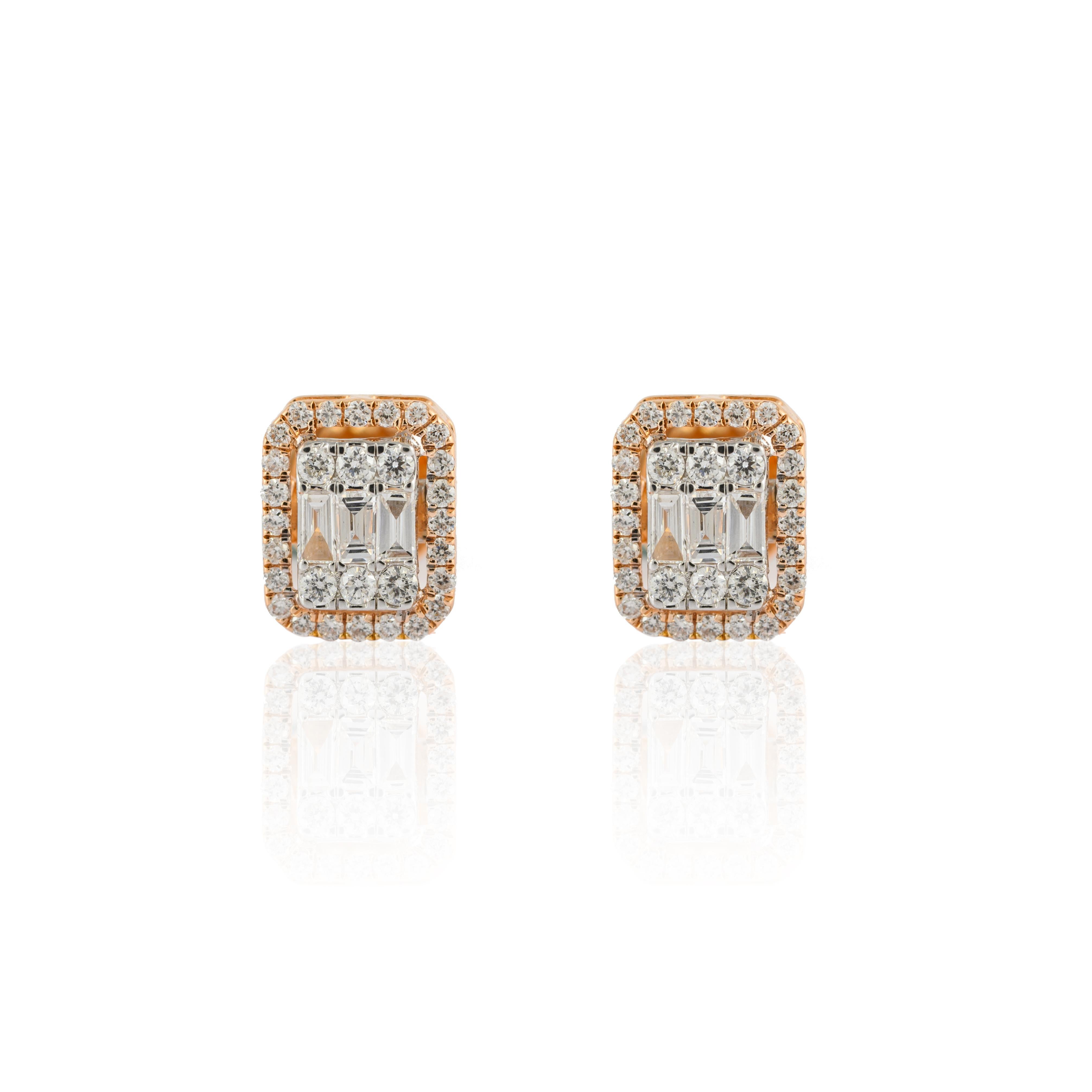 Brilliant Diamond Pushback Stud Earrings in 18K Gold to make a statement with your look. You shall need stud earrings to make a statement with your look. These earrings create a sparkling, luxurious look featuring round cut diamonds.
April