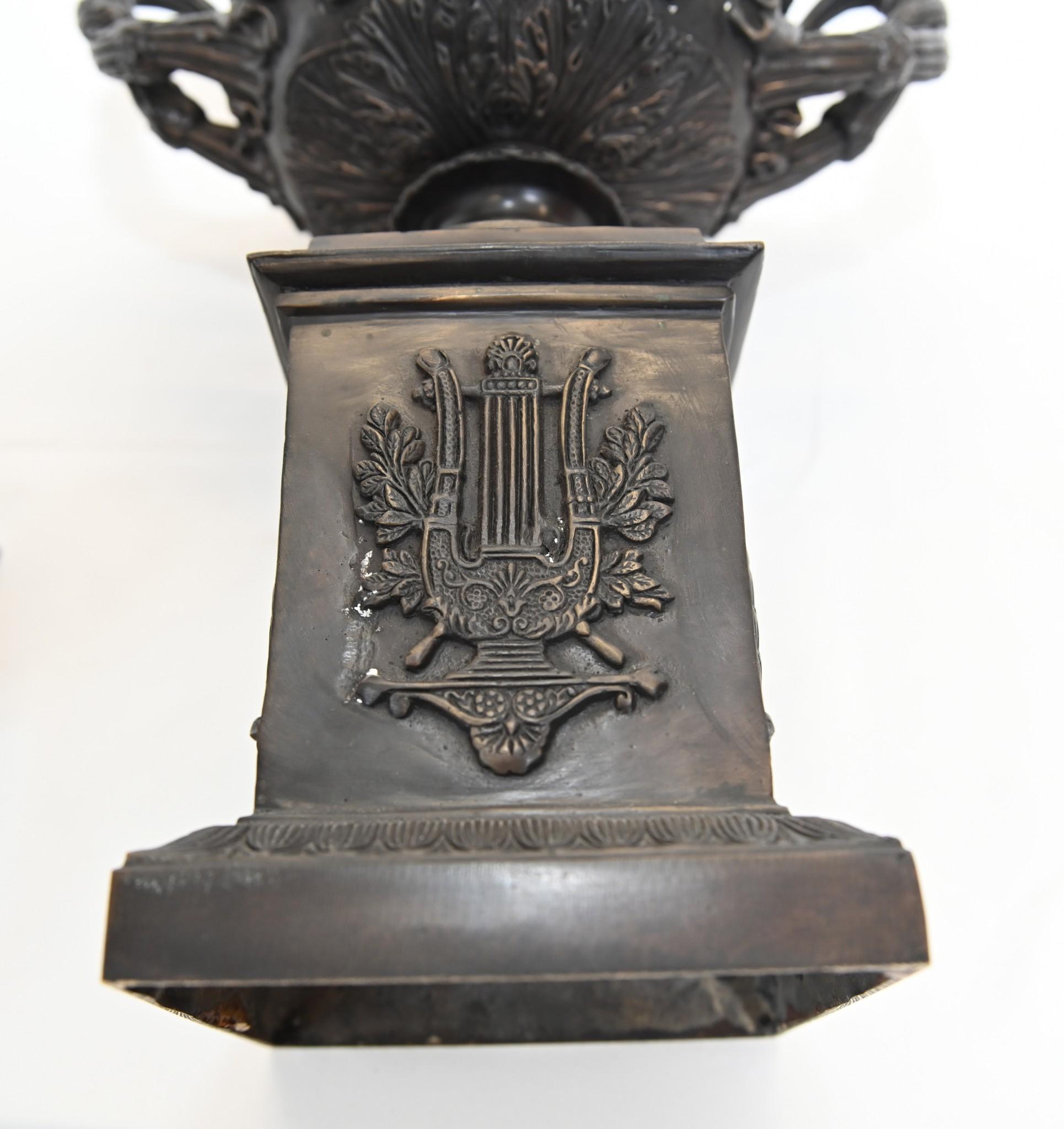Classic Bronze Italian Urns Warwick Vase Campana Grand Tour 7