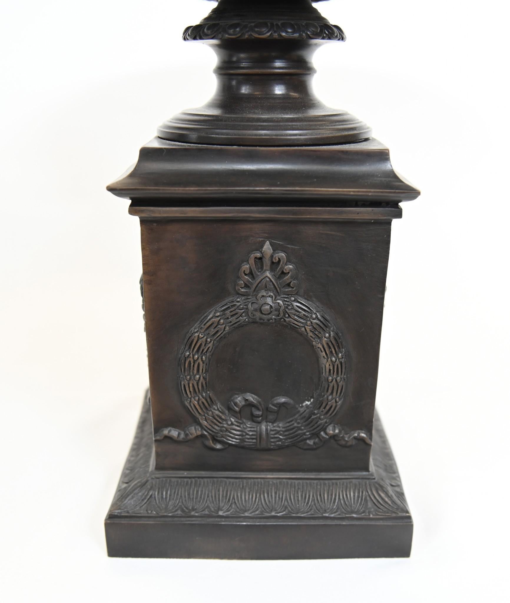 Classic Bronze Italian Urns Warwick Vase Campana Grand Tour 3