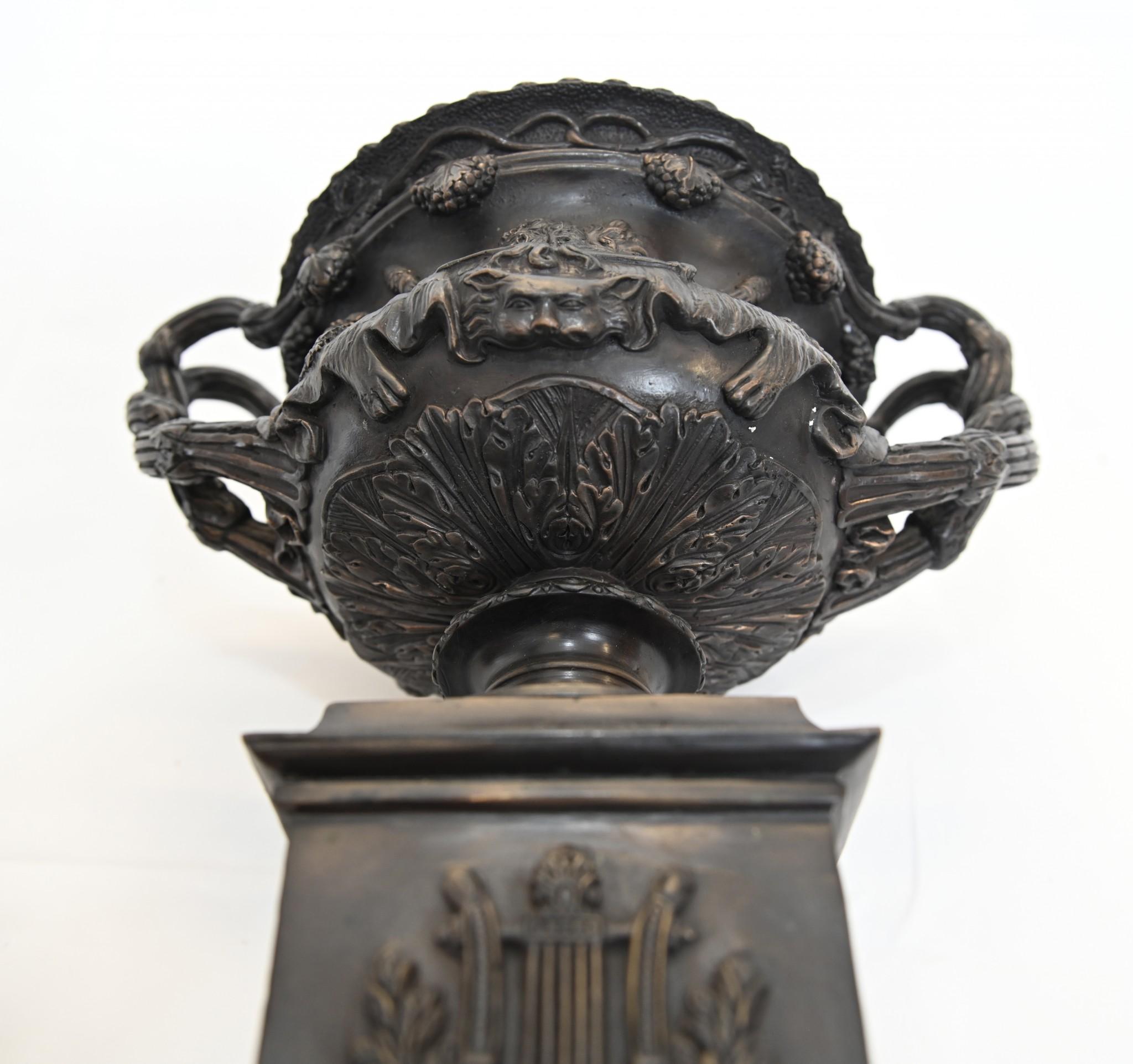 Classic Bronze Italian Urns Warwick Vase Campana Grand Tour 5