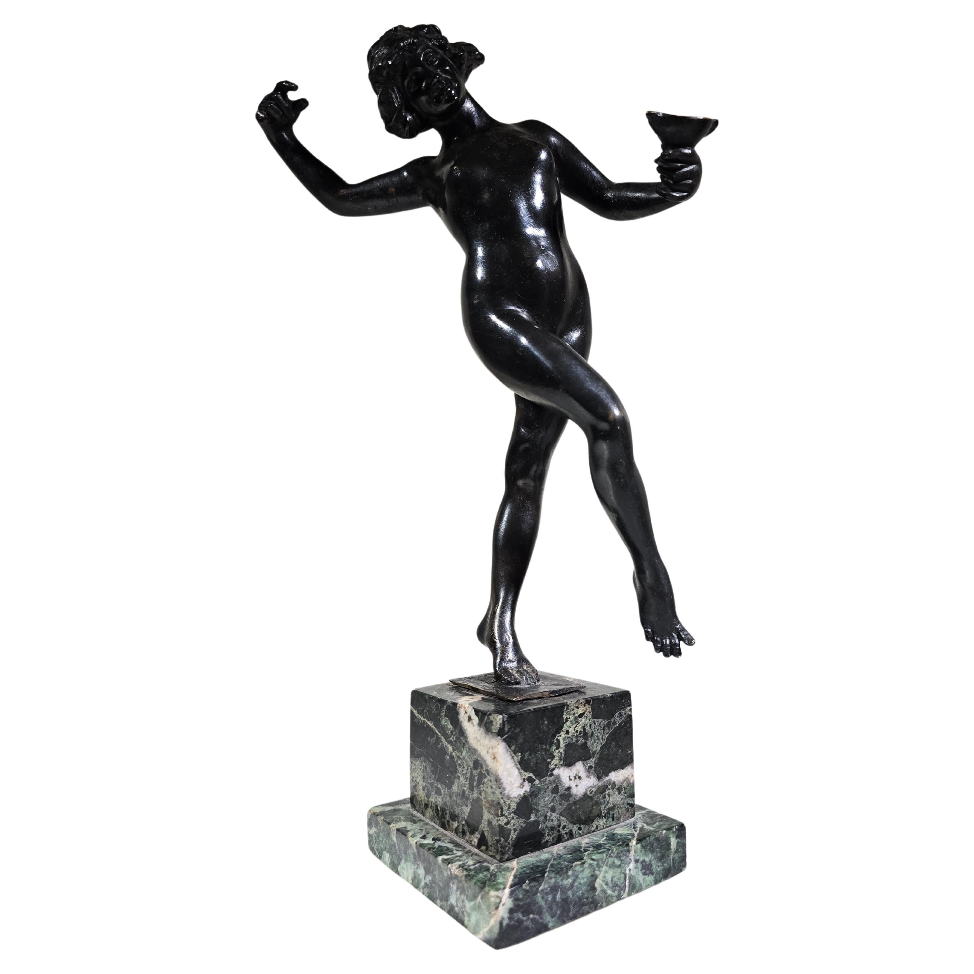 Classic Bronze Sculpture by Luigi de Luca - Maiden of Ancient Greece For Sale