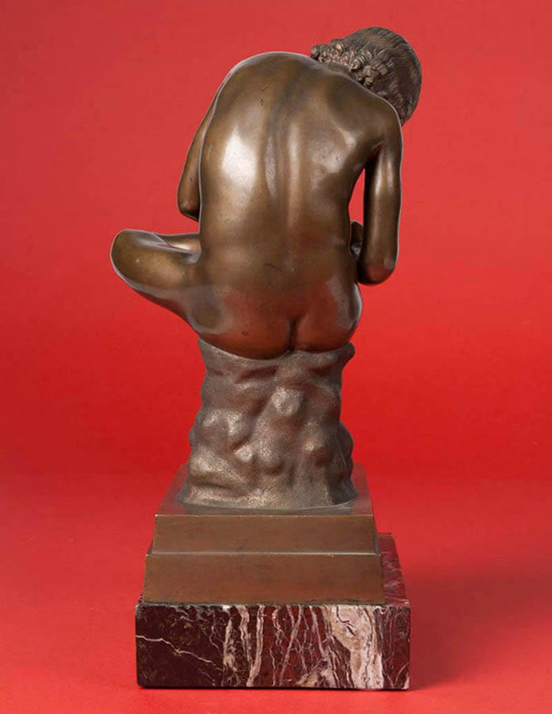 Classic Bronze Statue Spinario Casted by B. Boschetti Roma 5