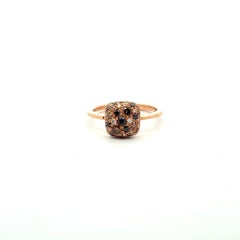 Classic Brown Diamond Ring 18K Gold For Her