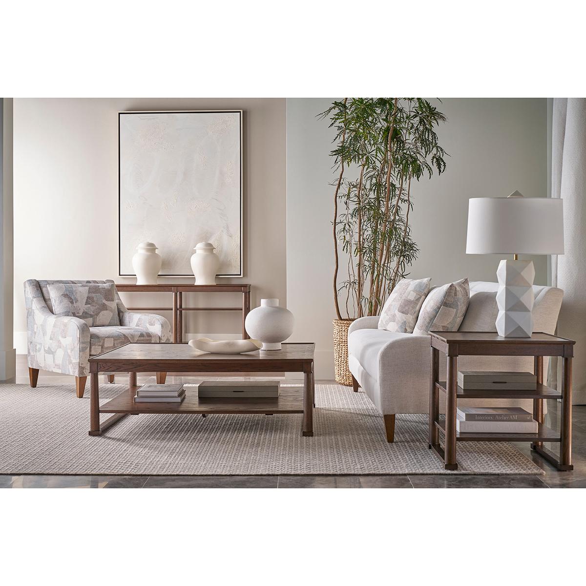 Classic Brown Oak Console In New Condition For Sale In Westwood, NJ