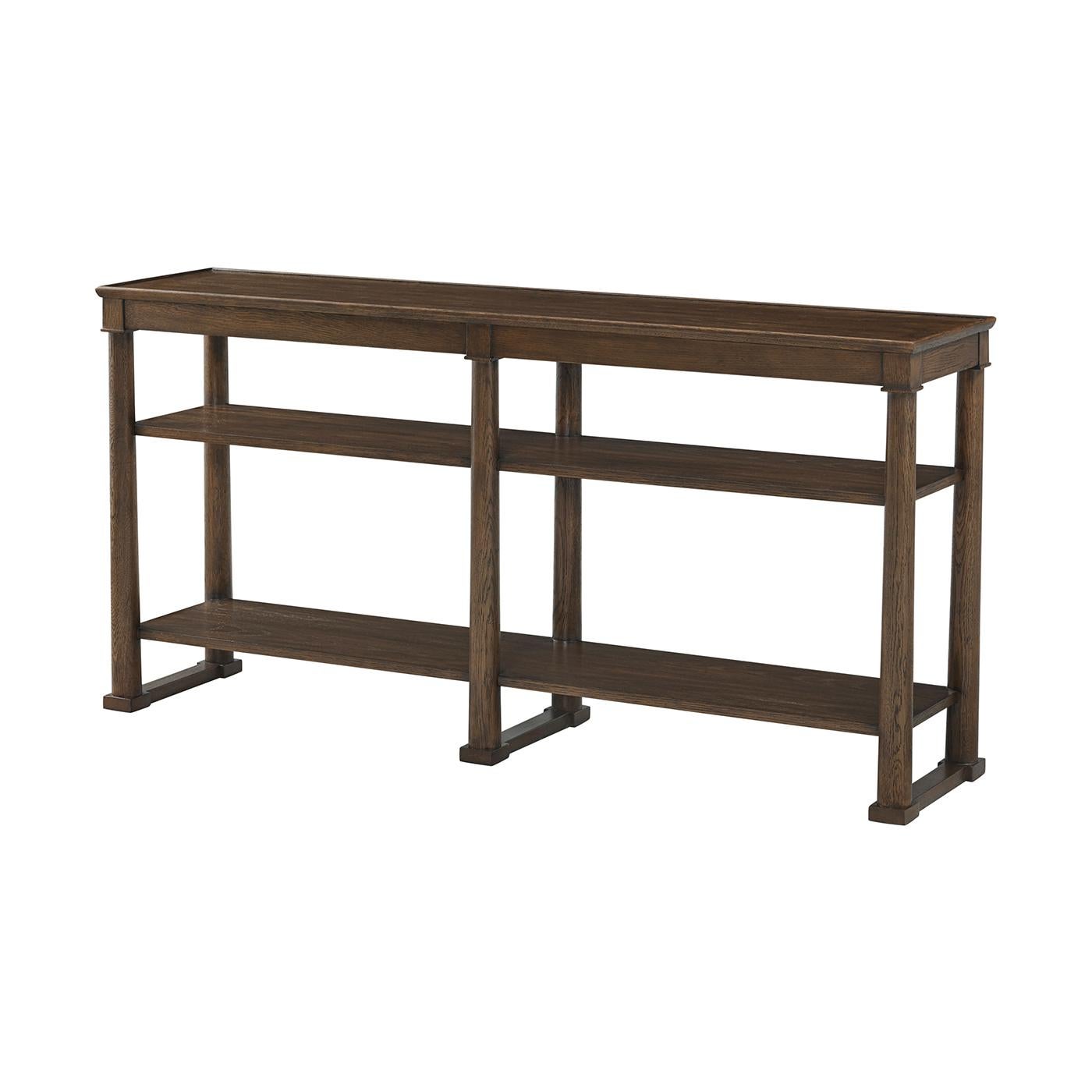 Classic Brown Oak Console