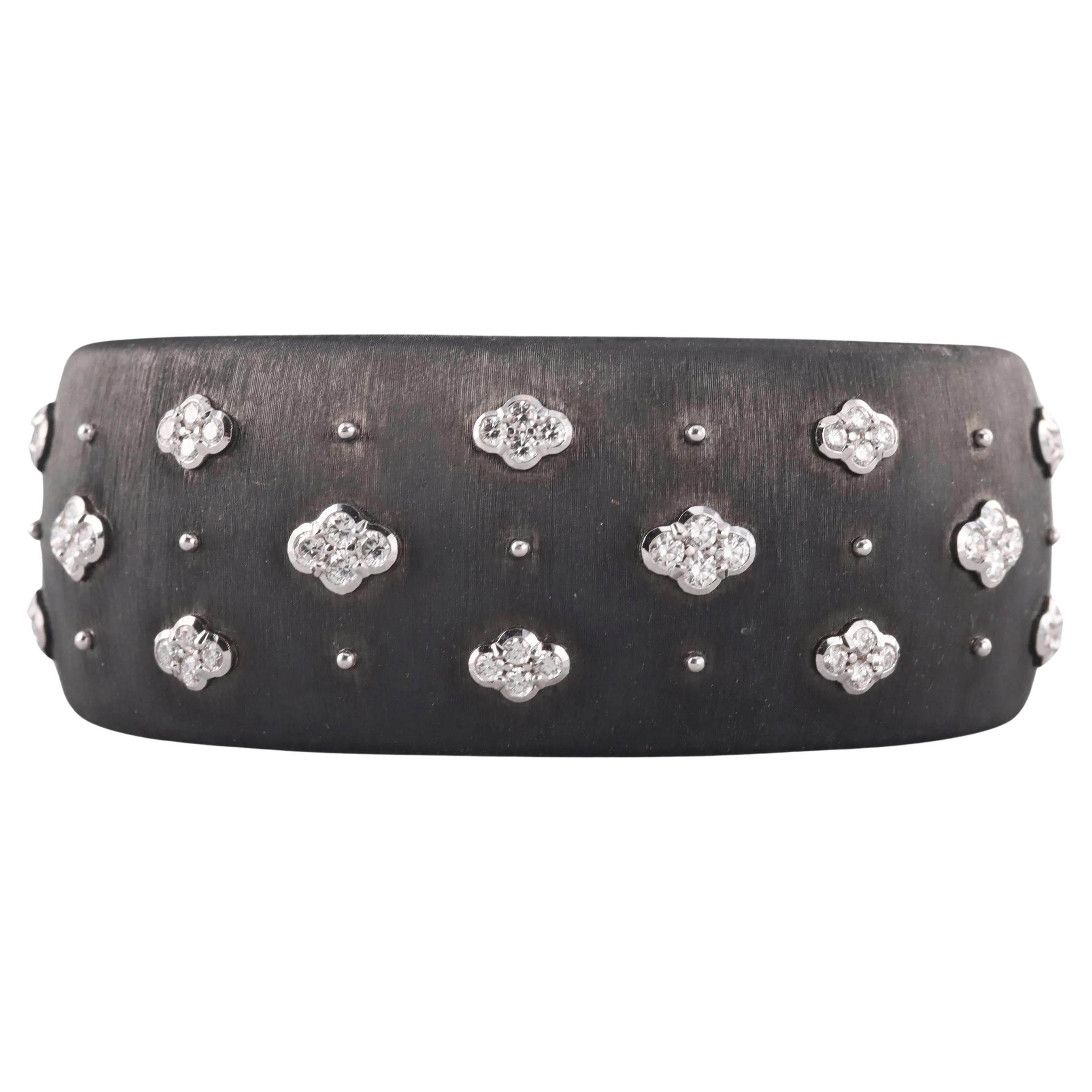 Bracciale classico con diamanti 18k anneriti di Buccellati in vendita