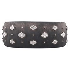 Classic Buccellati Blackened 18k Diamond Bangle
