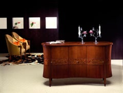 Classic by Carpanelli Godet Zebrano Sideboard Walnut and Zebrano