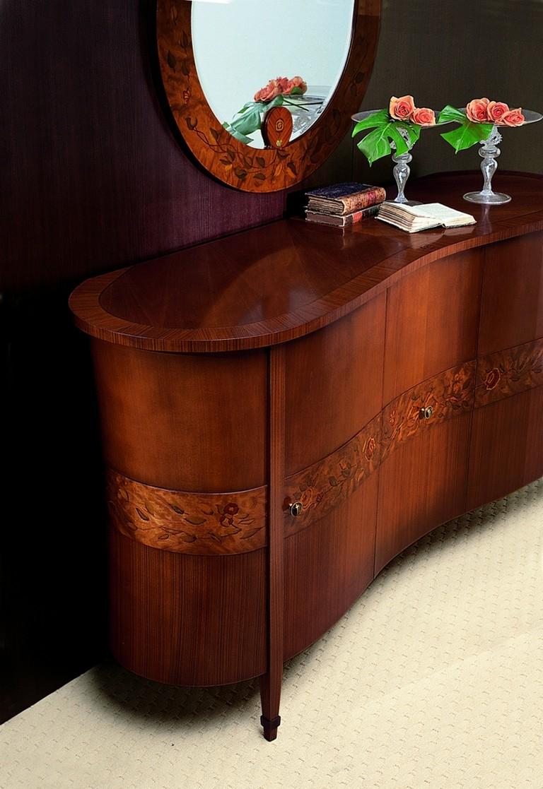 Other Classic by Carpanelli Godet Zebrano Sideboard Walnut and Zebrano For Sale