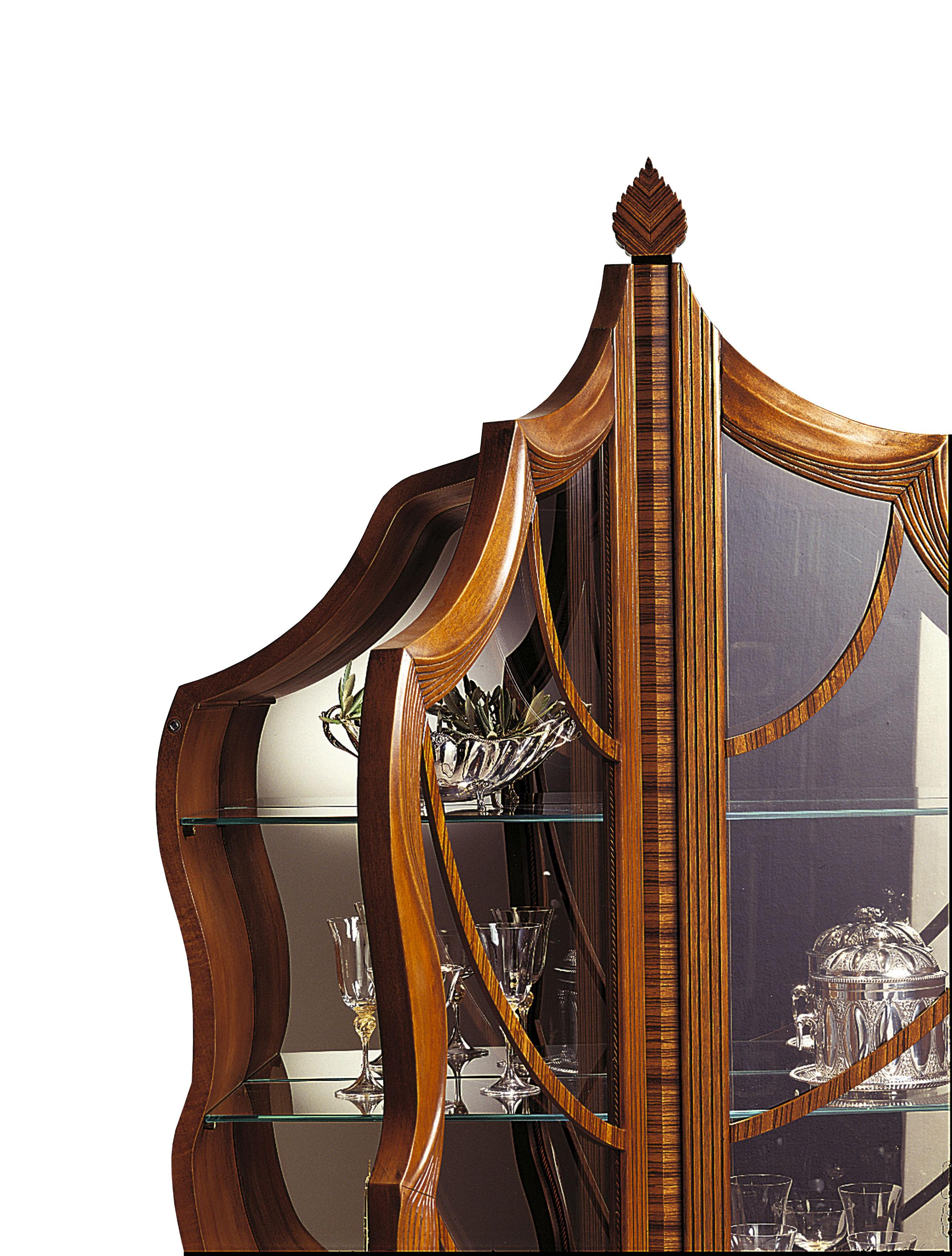 italien Armoire Classic par Carpanelli Leaf Glass en vente
