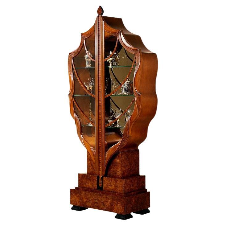 Classic by Carpanelli Leaf Glass Cabinet For Sale