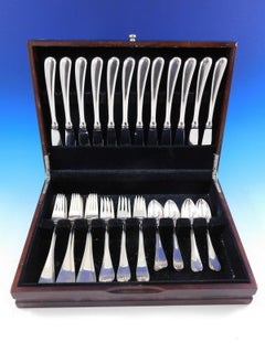 Classic by Michelsen Sterling Silver Flatware Set Service 48 Pcs Modern Dinner