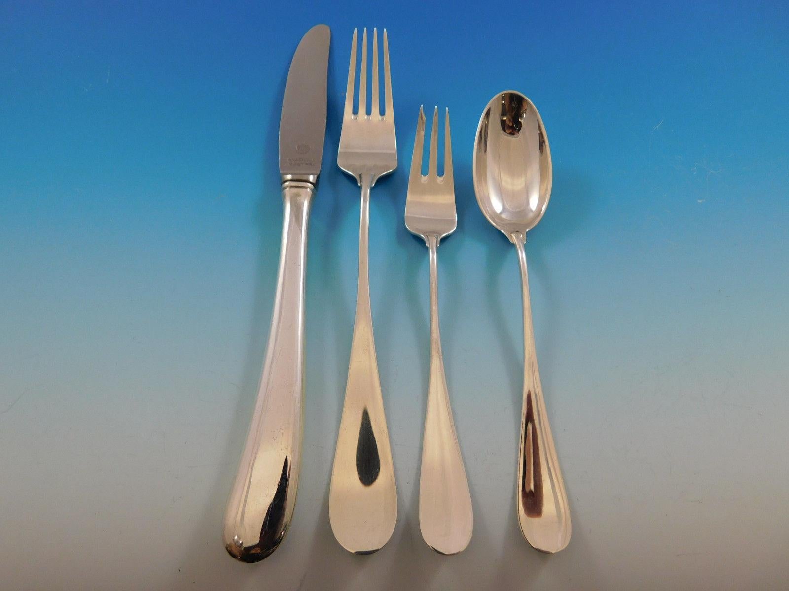 20th Century Classic by Michelsen Sterling Silver Flatware Set Service 82 Pcs Modern Dinner For Sale